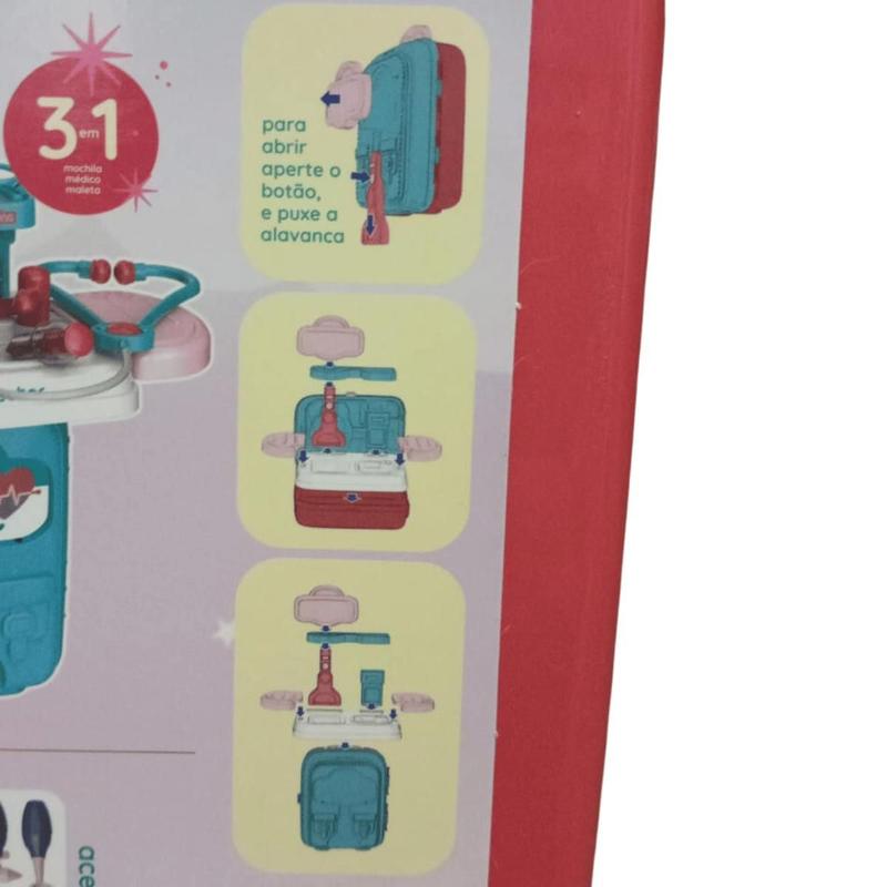 Kit Faz de Conta Maleta Médico Little Doctor Kids 3 Em 1 - Zippy